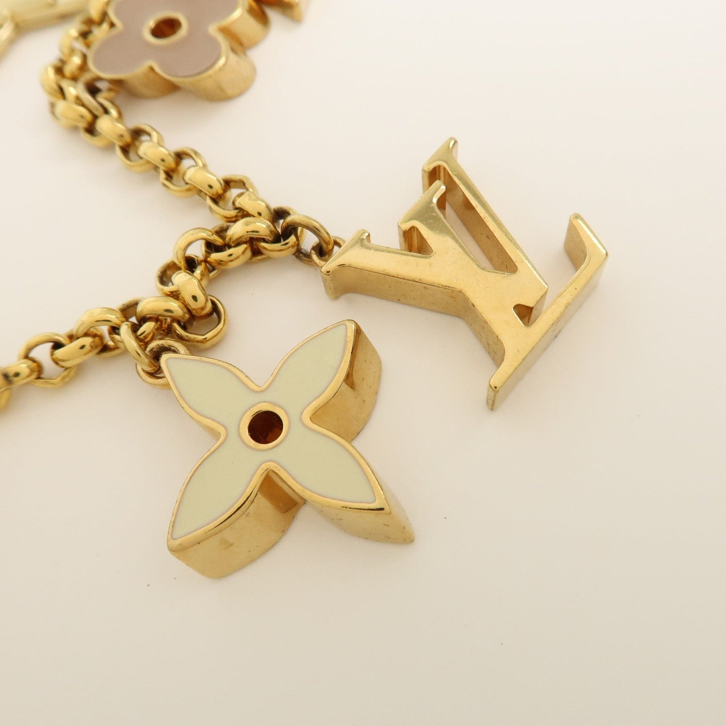 Louis Vuitton  Chain Fleur de Monogram LV Logo Bag Charm M65111
