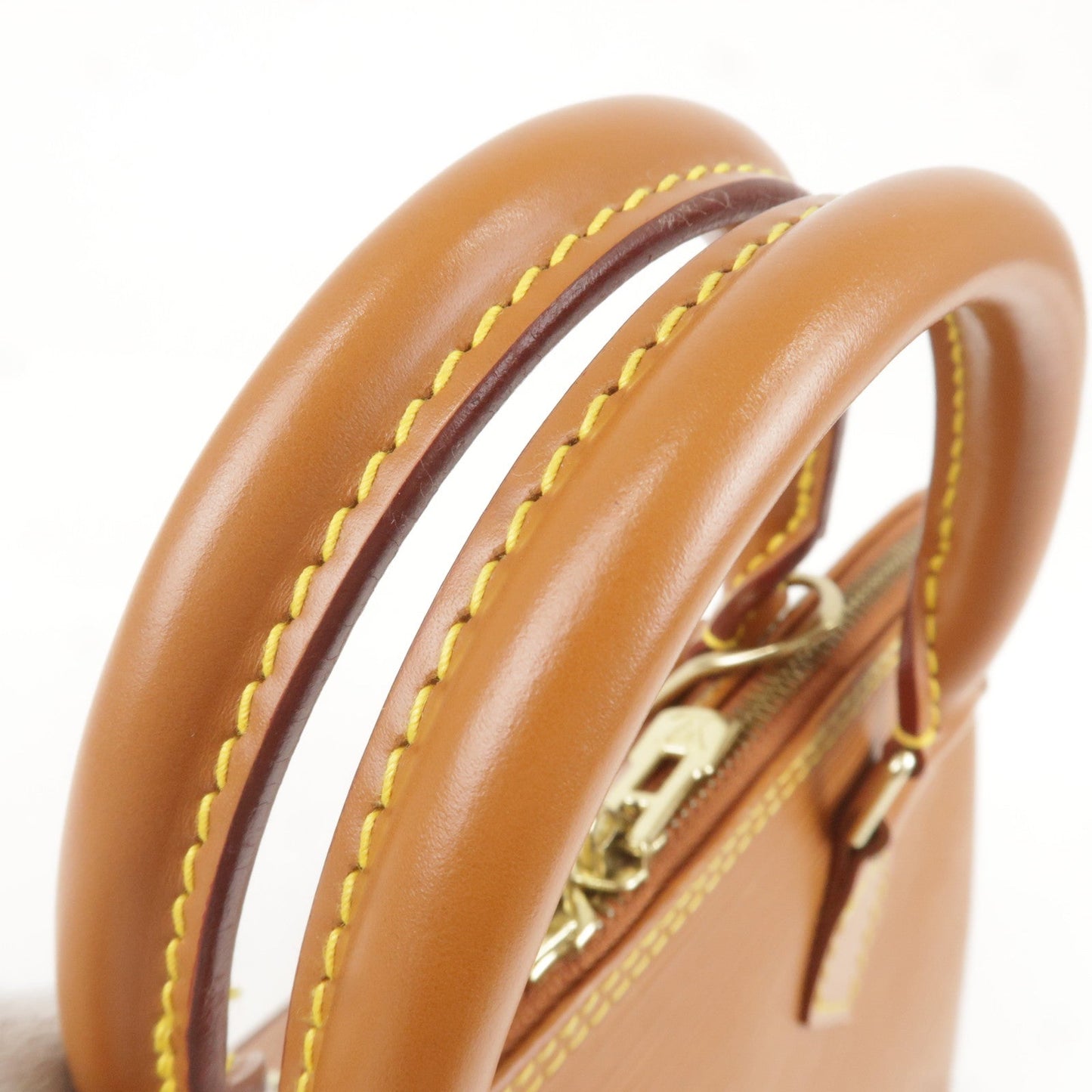 Louis Vuitton Epi Alma Hand Bag Zipang Gold M54148