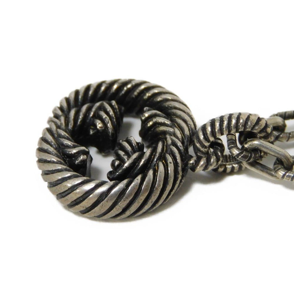 GUCCI Necklace 604155 J8400 0811 Ag925 Silver (smoked) GG logo Interlocking G Pendant mens Used