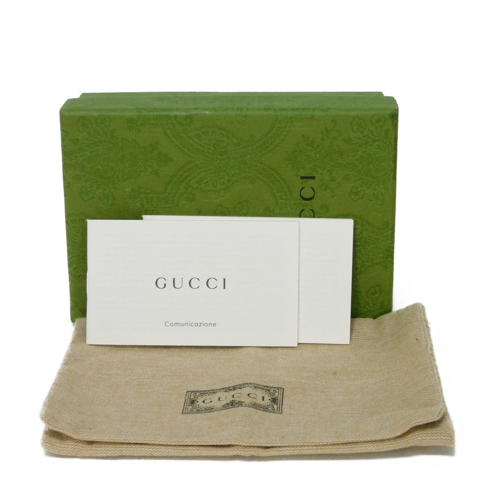 GUCCI Bifold Wallet 701009 Textured leather Light pink logo Bananya Compact Wallet Women Used