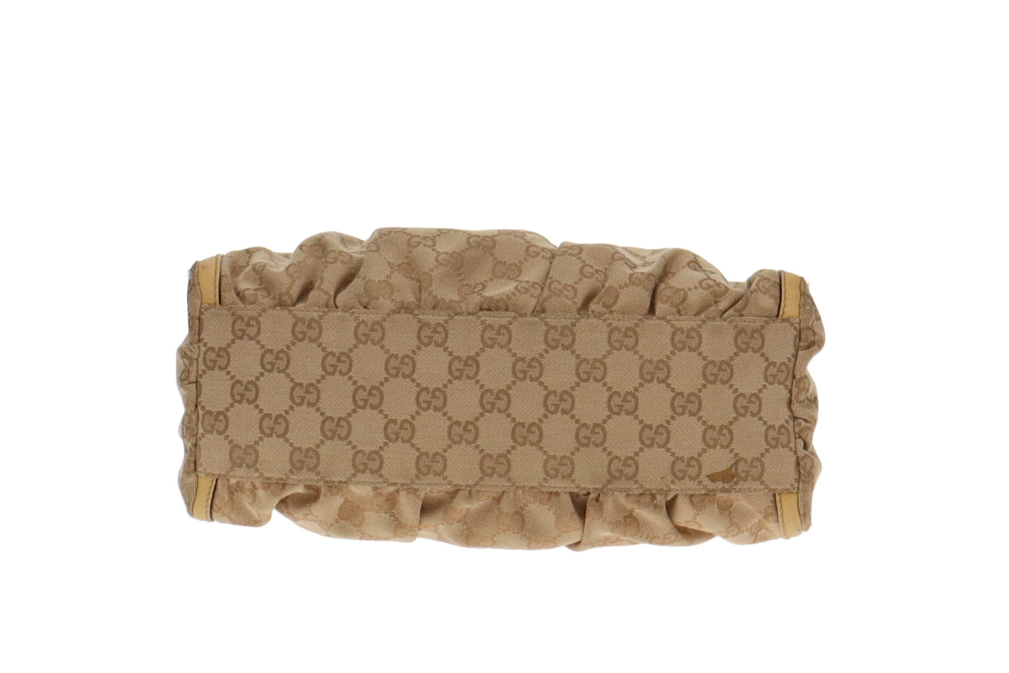 Gucci GG Canvas and Lemon Yellow Trim Abbey D Ring Shoulder Bag