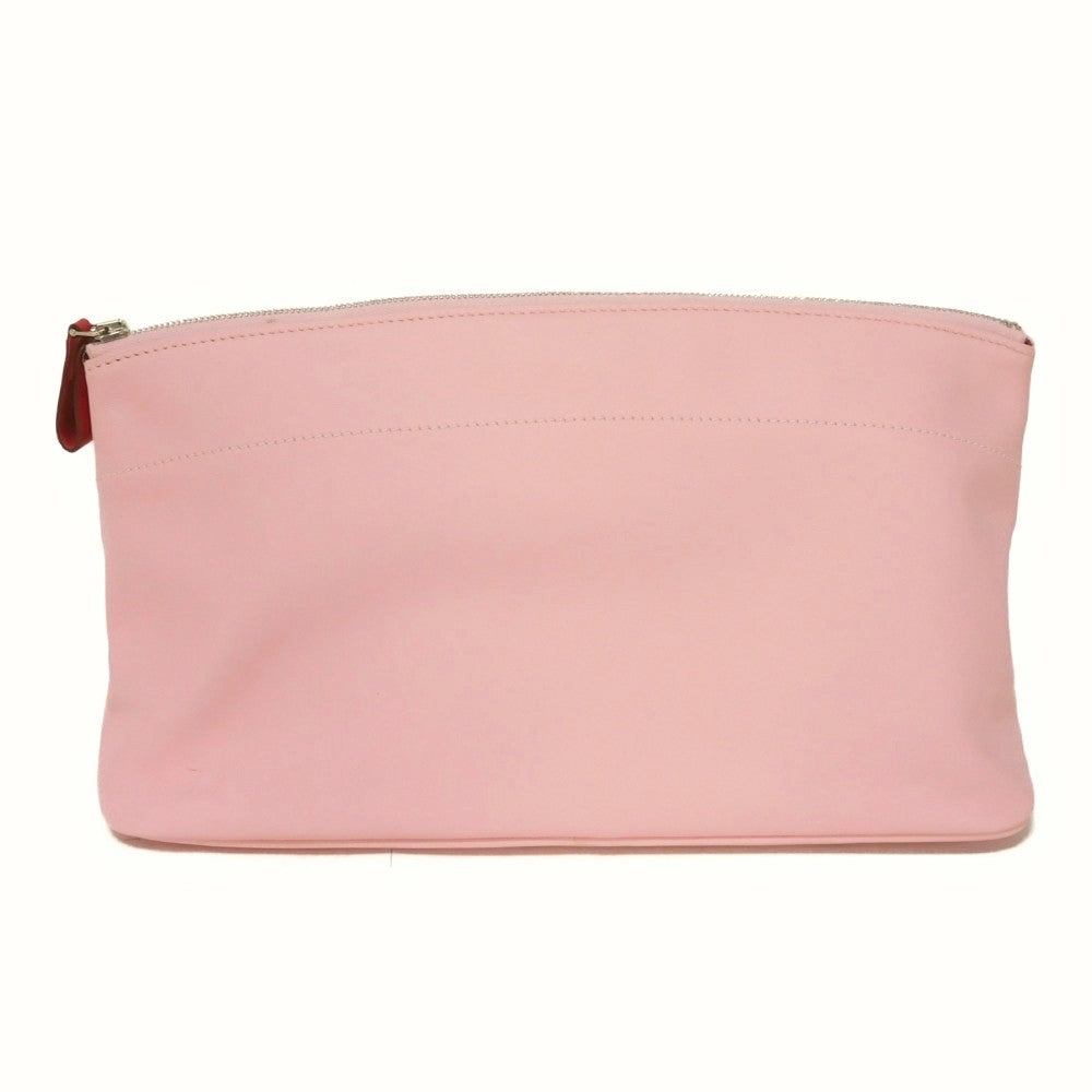 HERMES Pouch Vaux Swift Rose Sakura x Vermilion Swift Toyuboyu GM Women Used