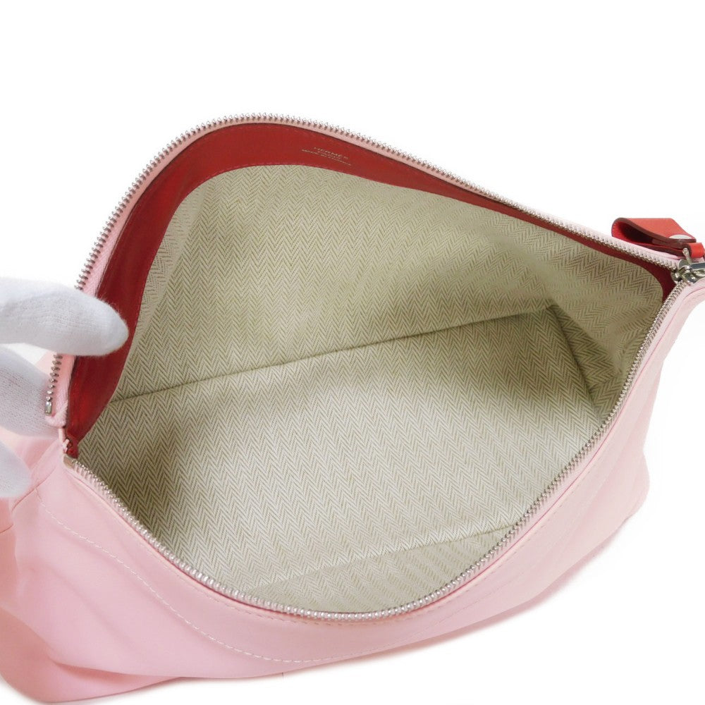 HERMES Pouch Vaux Swift Rose Sakura x Vermilion Swift Toyuboyu GM Women Used