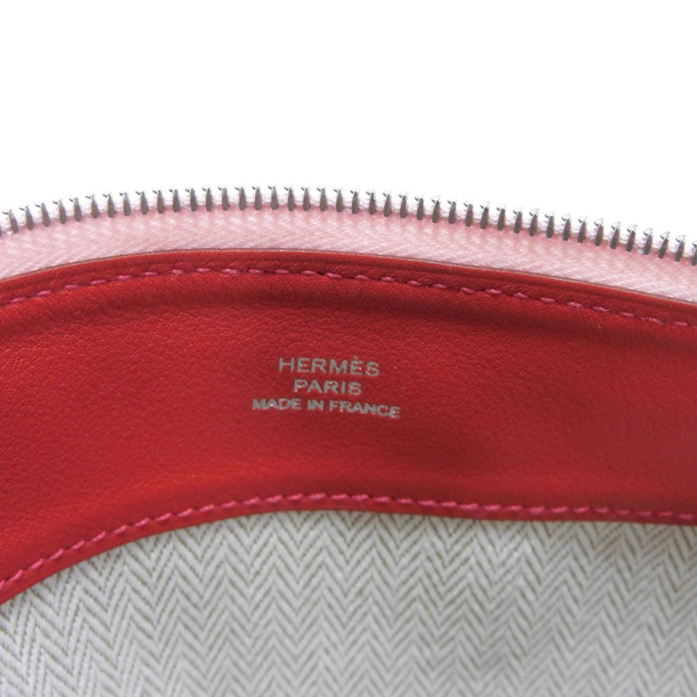 HERMES Pouch Vaux Swift Rose Sakura x Vermilion Swift Toyuboyu GM Women Used