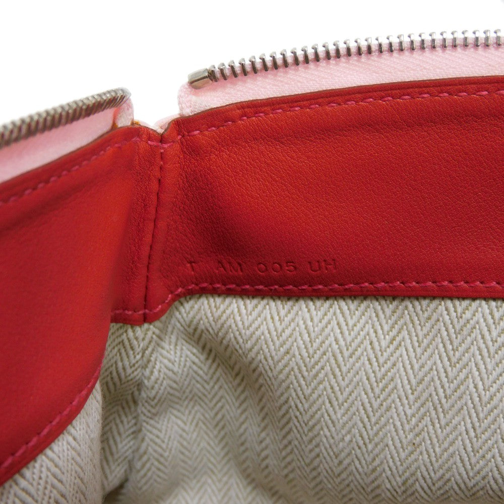 HERMES Pouch Vaux Swift Rose Sakura x Vermilion Swift Toyuboyu GM Women Used