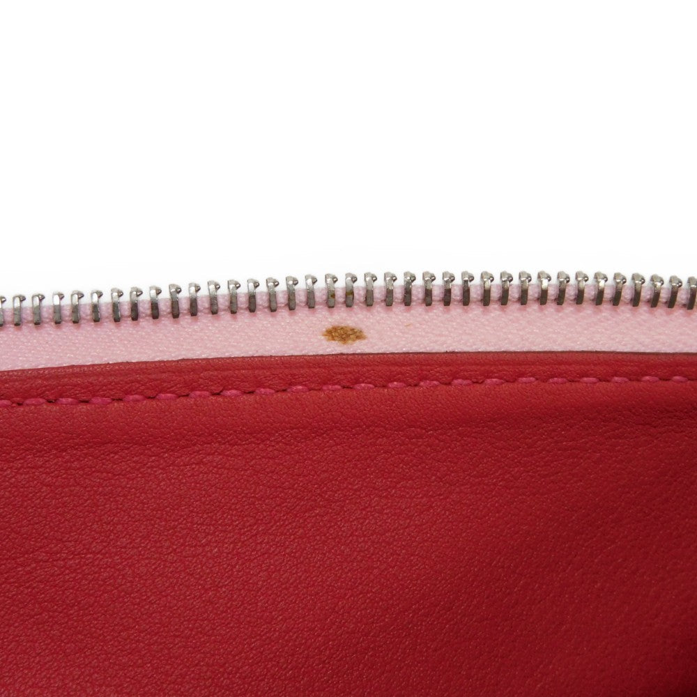 HERMES Pouch Vaux Swift Rose Sakura x Vermilion Swift Toyuboyu GM Women Used