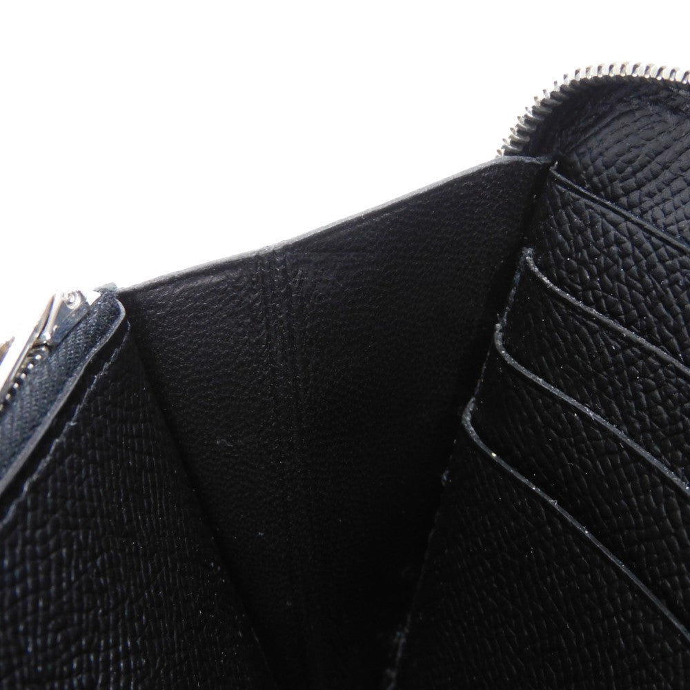 HERMES Long Wallet Purse Epsom black All leather Azap Long Classic Women(Unisex) Used