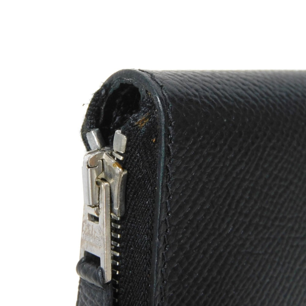 HERMES Long Wallet Purse Epsom black All leather Azap Long Classic Women(Unisex) Used