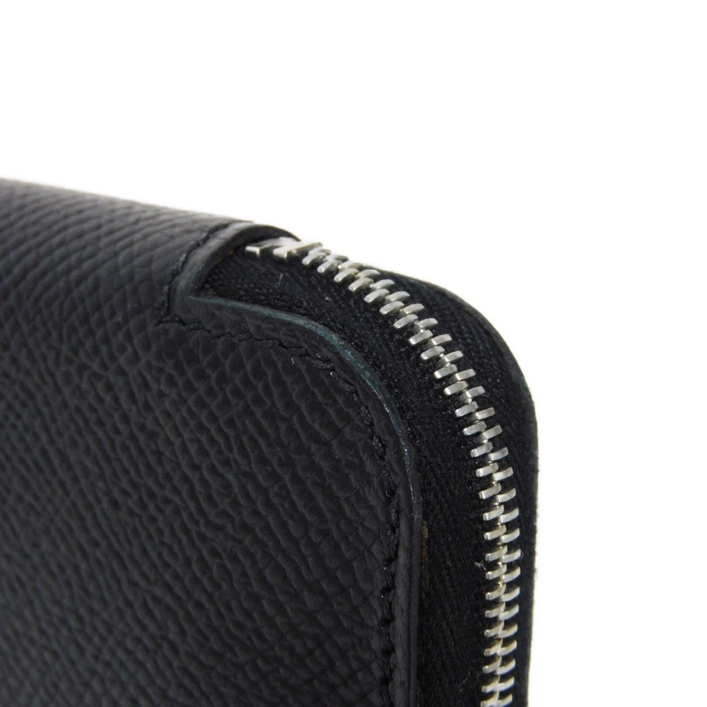 HERMES Long Wallet Purse Epsom black All leather Azap Long Classic Women(Unisex) Used