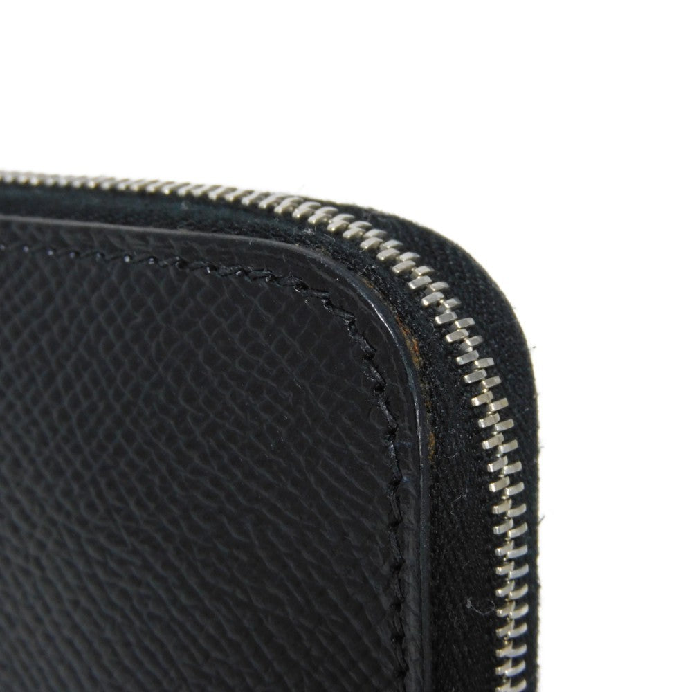 HERMES Long Wallet Purse Epsom black All leather Azap Long Classic Women(Unisex) Used