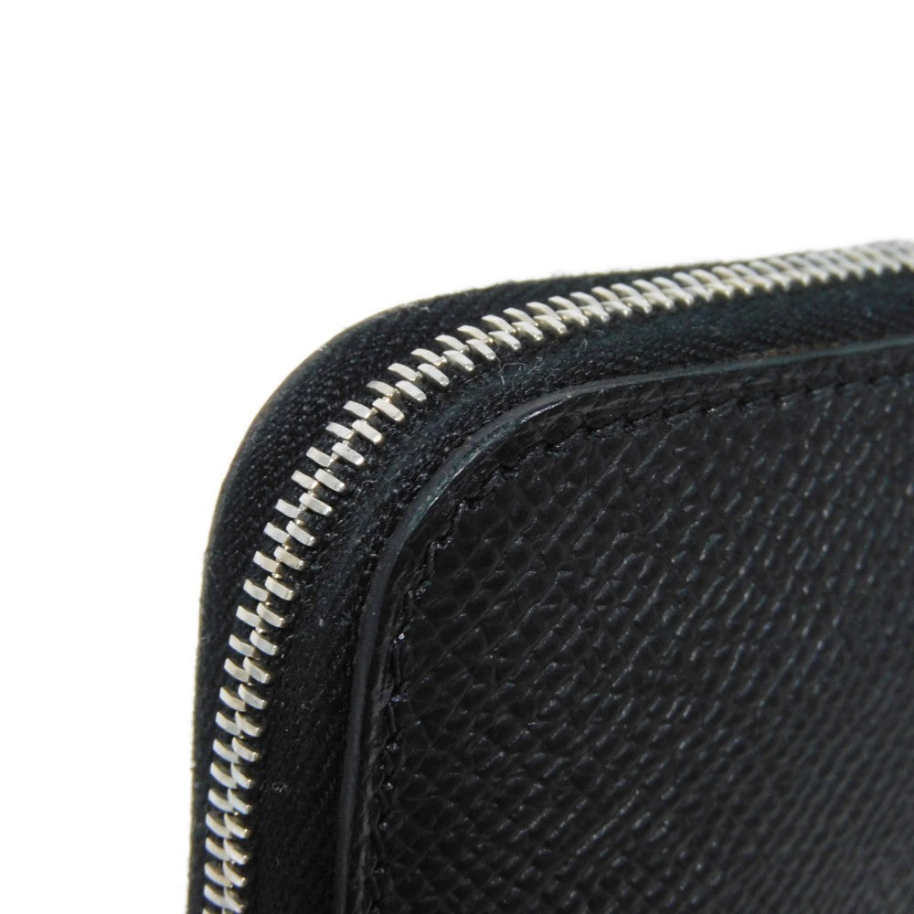 HERMES Long Wallet Purse Epsom black All leather Azap Long Classic Women(Unisex) Used