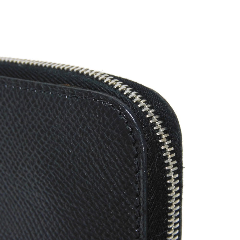 HERMES Long Wallet Purse Epsom black All leather Azap Long Classic Women(Unisex) Used