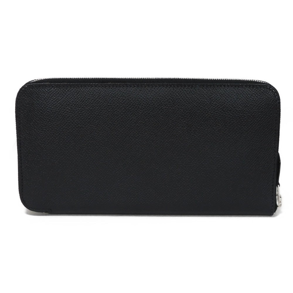 HERMES Long Wallet Purse Epsom black All leather Azap Long Classic Women(Unisex) Used