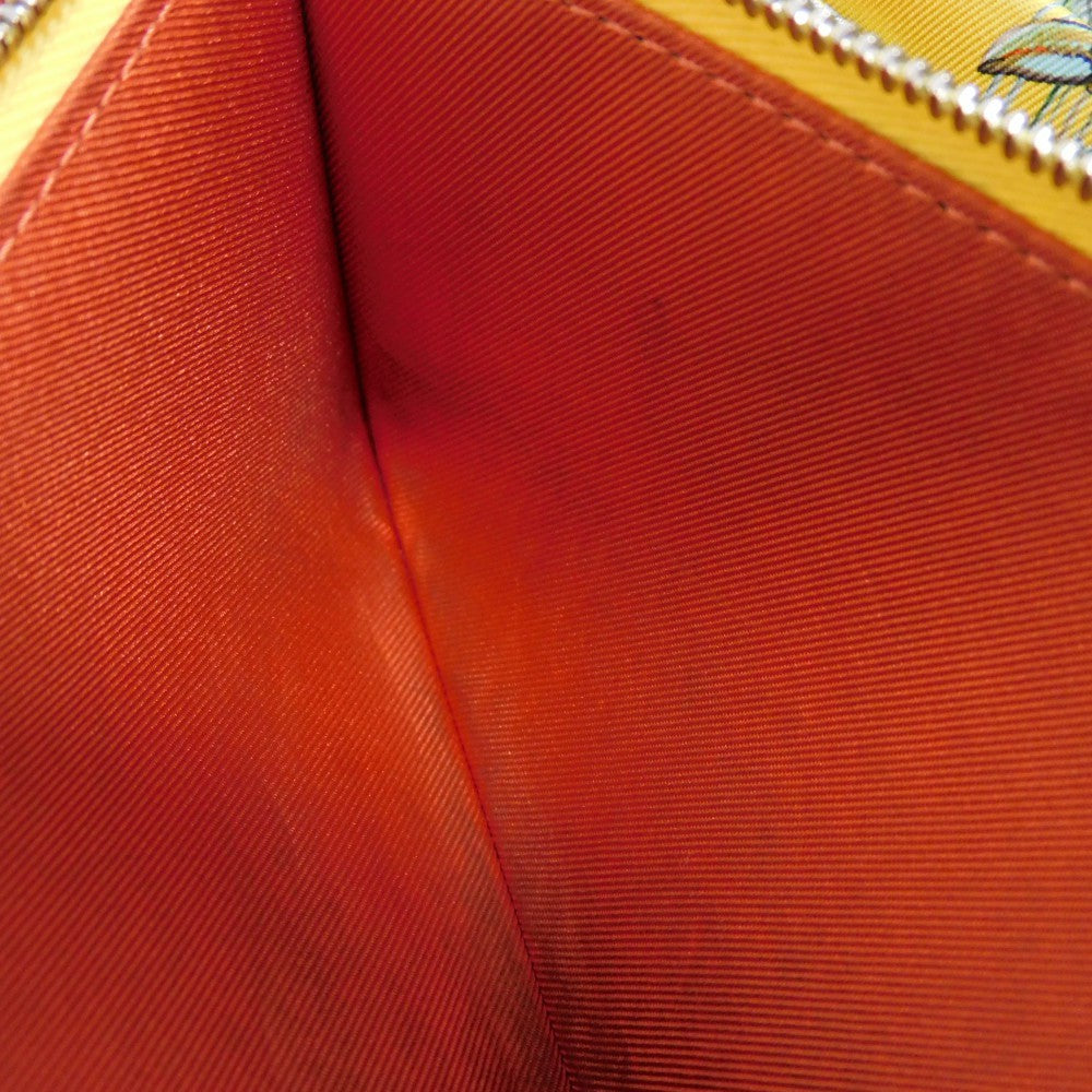 HERMES Long Wallet Purse Epsom , Barenia Mauve Sylvest x Jaune Naples Equateur Azap Long Silk Inn Women Used