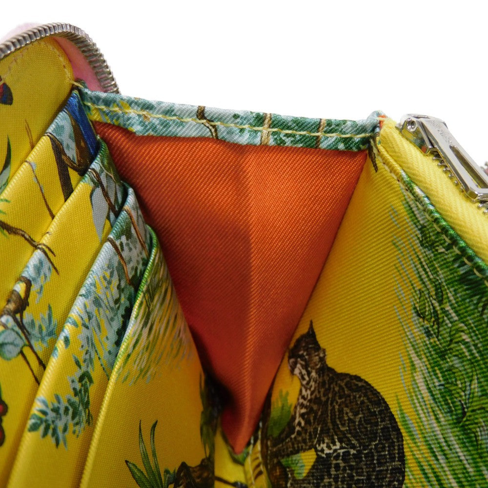 HERMES Long Wallet Purse Epsom , Barenia Mauve Sylvest x Jaune Naples Equateur Azap Long Silk Inn Women Used