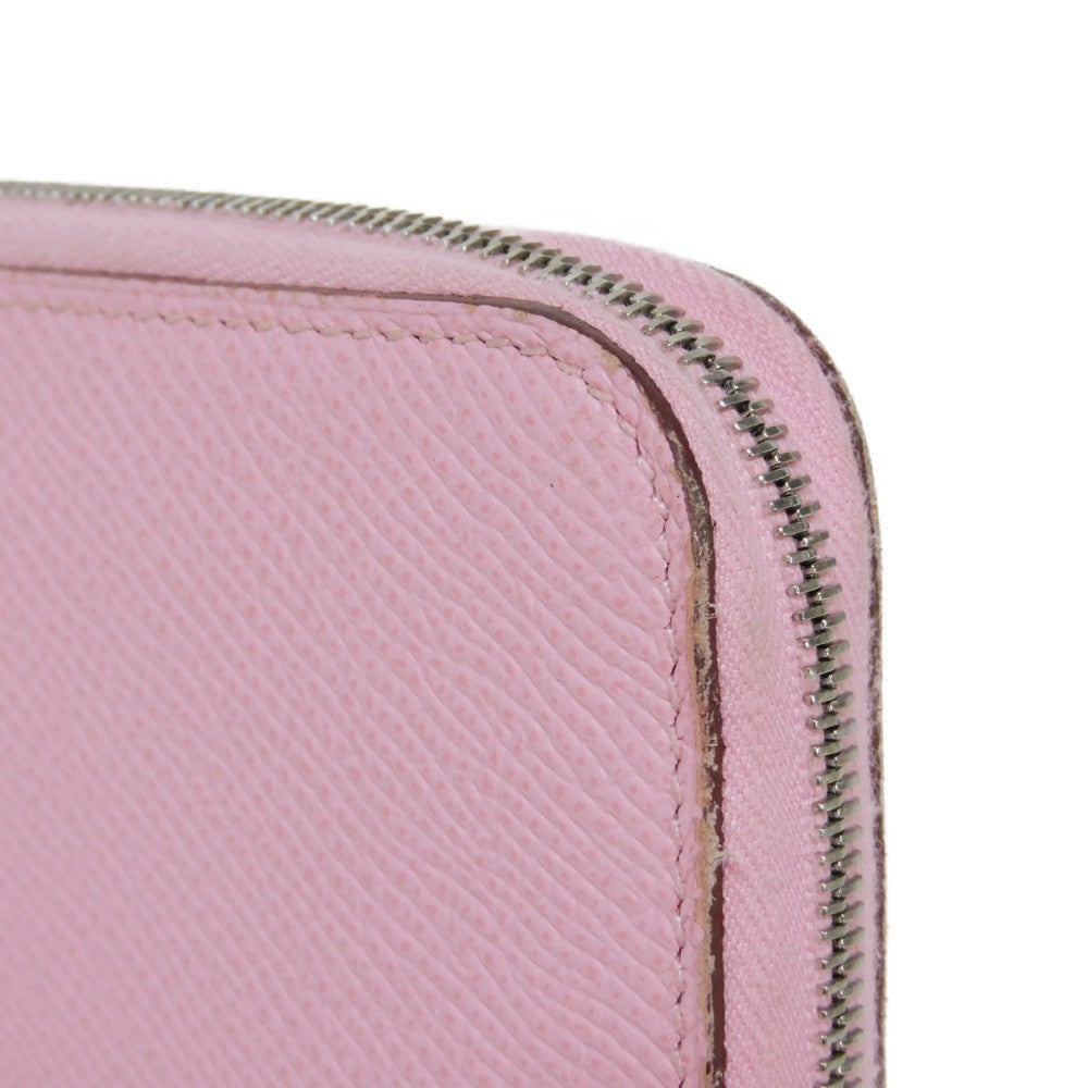 HERMES Long Wallet Purse Epsom , Barenia Mauve Sylvest x Jaune Naples Equateur Azap Long Silk Inn Women Used