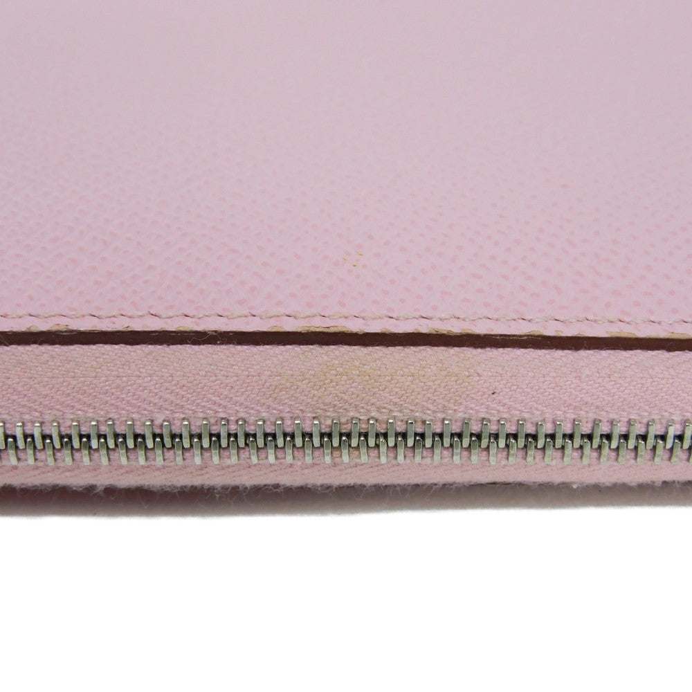 HERMES Long Wallet Purse Epsom , Barenia Mauve Sylvest x Jaune Naples Equateur Azap Long Silk Inn Women Used