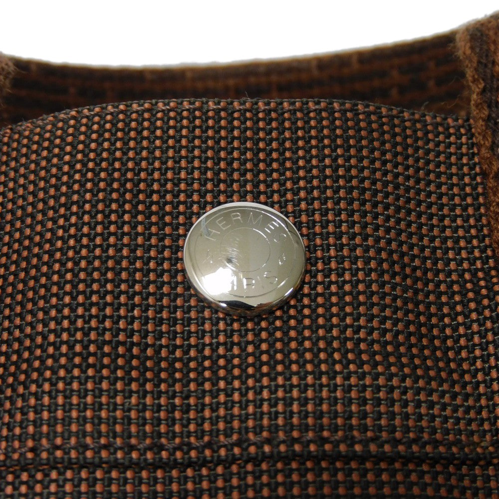 HERMES Tote Bag Nylon canvas (polyamide x polyester) Brown Serie button Her Line PM Tote mens(Unisex) Used