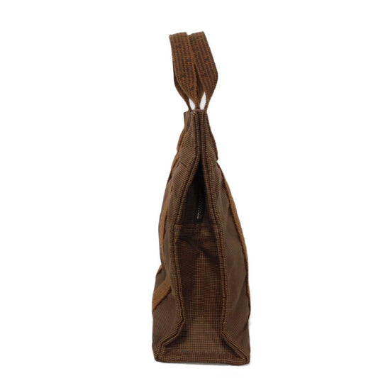 HERMES Tote Bag Nylon canvas (polyamide x polyester) Brown Serie button Her Line PM Tote mens(Unisex) Used