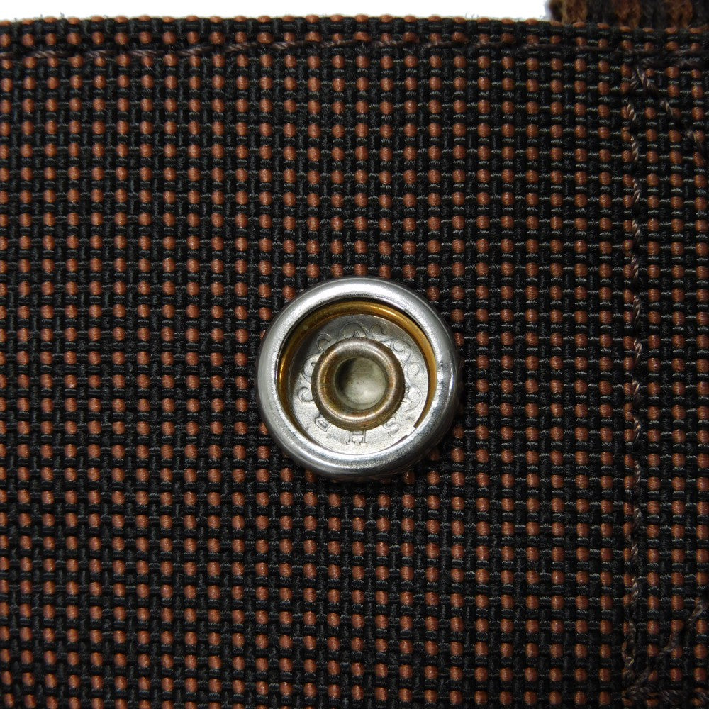 HERMES Backpack Nylon canvas (polyamide x polyester) Brown Serie button Her Line Sac Ad PM mens(Unisex) Used