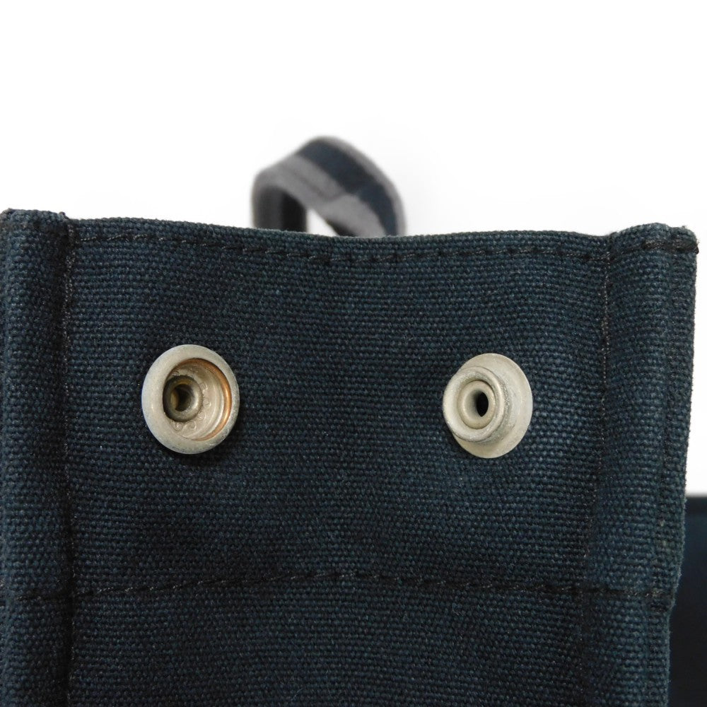 HERMES Tote Bag cotton Black x gray Serie button Fool Toe MM mens(Unisex) Used