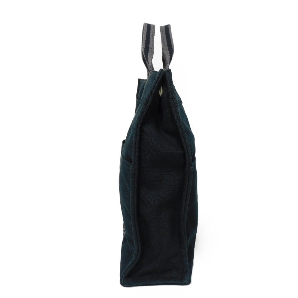 HERMES Tote Bag cotton Black x gray Serie button Fool Toe MM mens(Unisex) Used