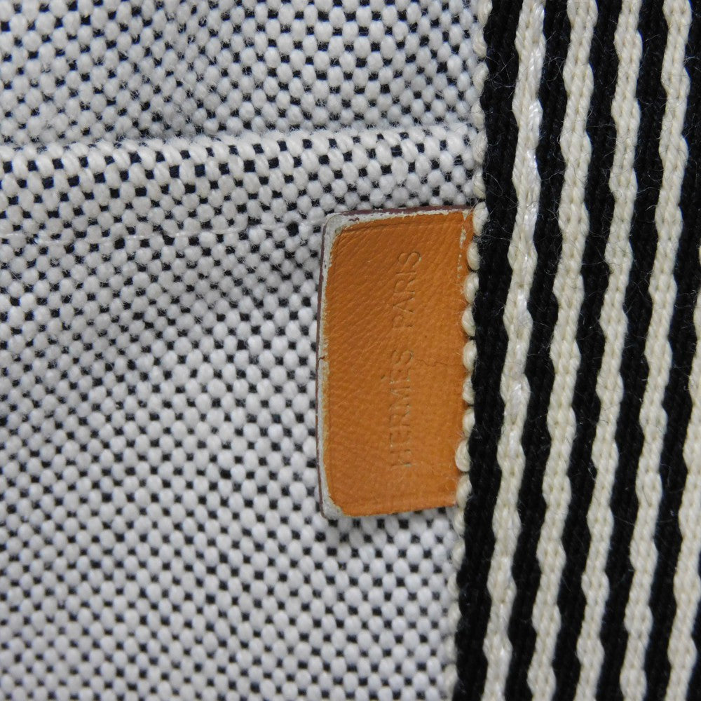 HERMES Tote Bag Cotton canvas Light gray Serie button New Fool Toe MM mens(Unisex) Used