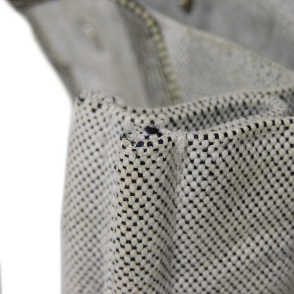 HERMES Tote Bag Cotton canvas Light gray Serie button New Fool Toe MM mens(Unisex) Used
