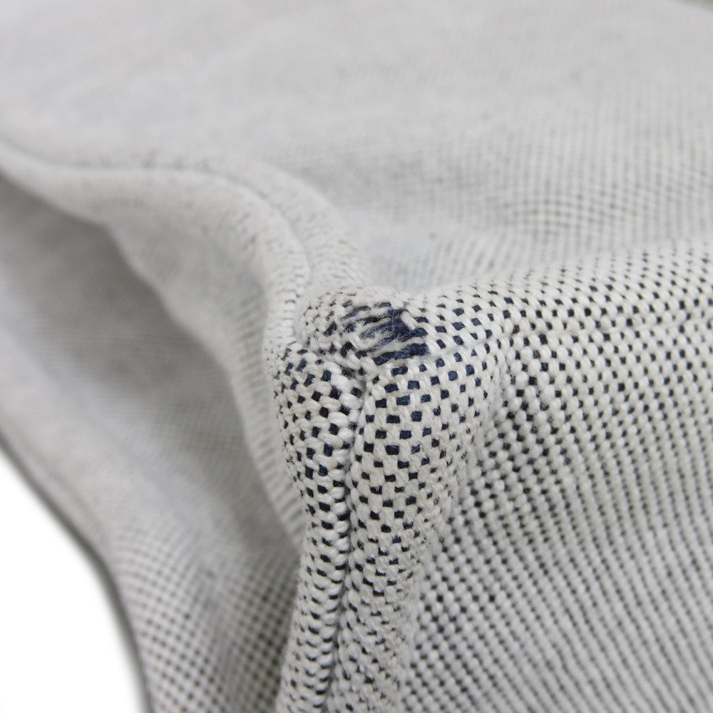 HERMES Tote Bag Cotton canvas Light gray Serie button New Fool Toe MM mens(Unisex) Used