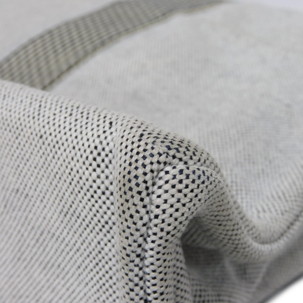 HERMES Tote Bag Cotton canvas Light gray Serie button New Fool Toe MM mens(Unisex) Used