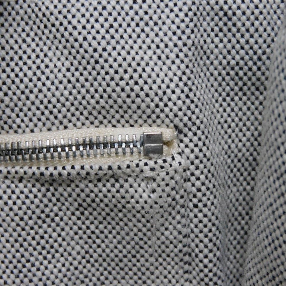 HERMES Tote Bag Cotton canvas Light gray Serie button New Fool Toe MM mens(Unisex) Used