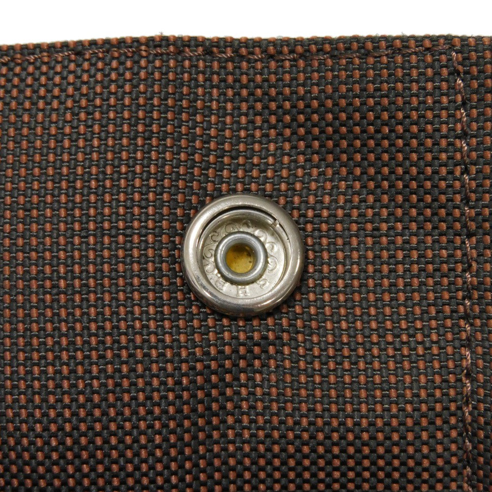 HERMES Tote Bag Nylon canvas (polyamide x polyester) Brown Serie button Her Line PM Tote mens(Unisex) Used