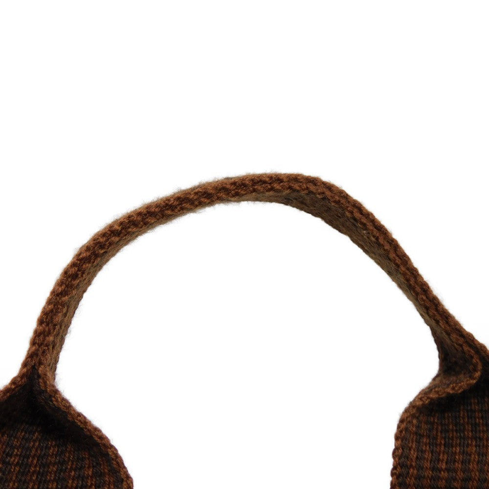 HERMES Tote Bag Nylon canvas (polyamide x polyester) Brown Serie button Her Line PM Tote mens(Unisex) Used