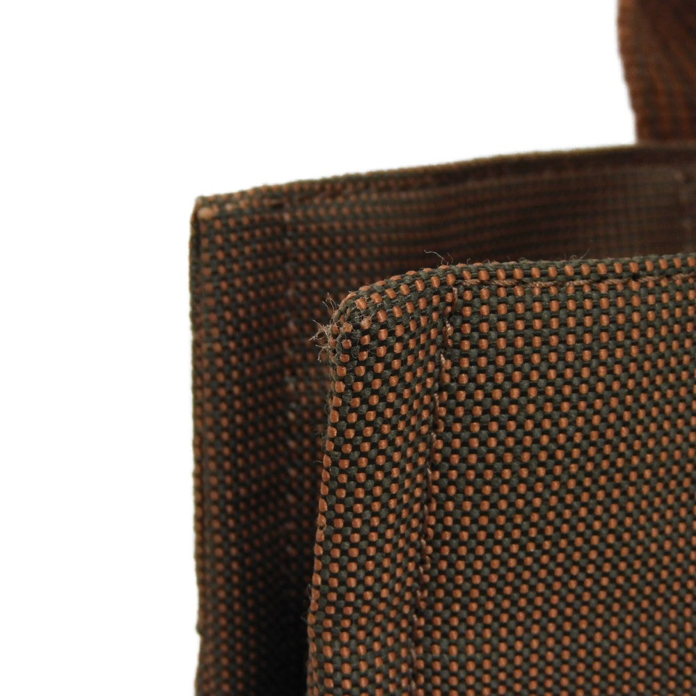 HERMES Tote Bag Nylon canvas (polyamide x polyester) Brown Serie button Her Line PM Tote mens(Unisex) Used