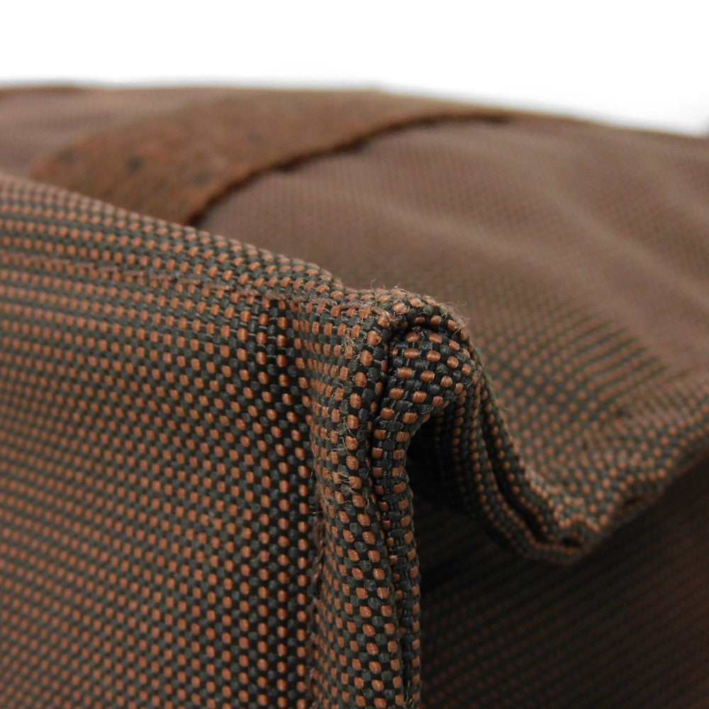 HERMES Tote Bag Nylon canvas (polyamide x polyester) Brown Serie button Her Line PM Tote mens(Unisex) Used