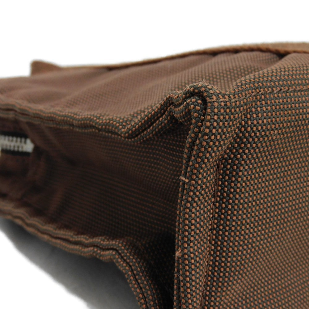 HERMES Tote Bag Nylon canvas (polyamide x polyester) Brown Serie button Her Line PM Tote mens(Unisex) Used
