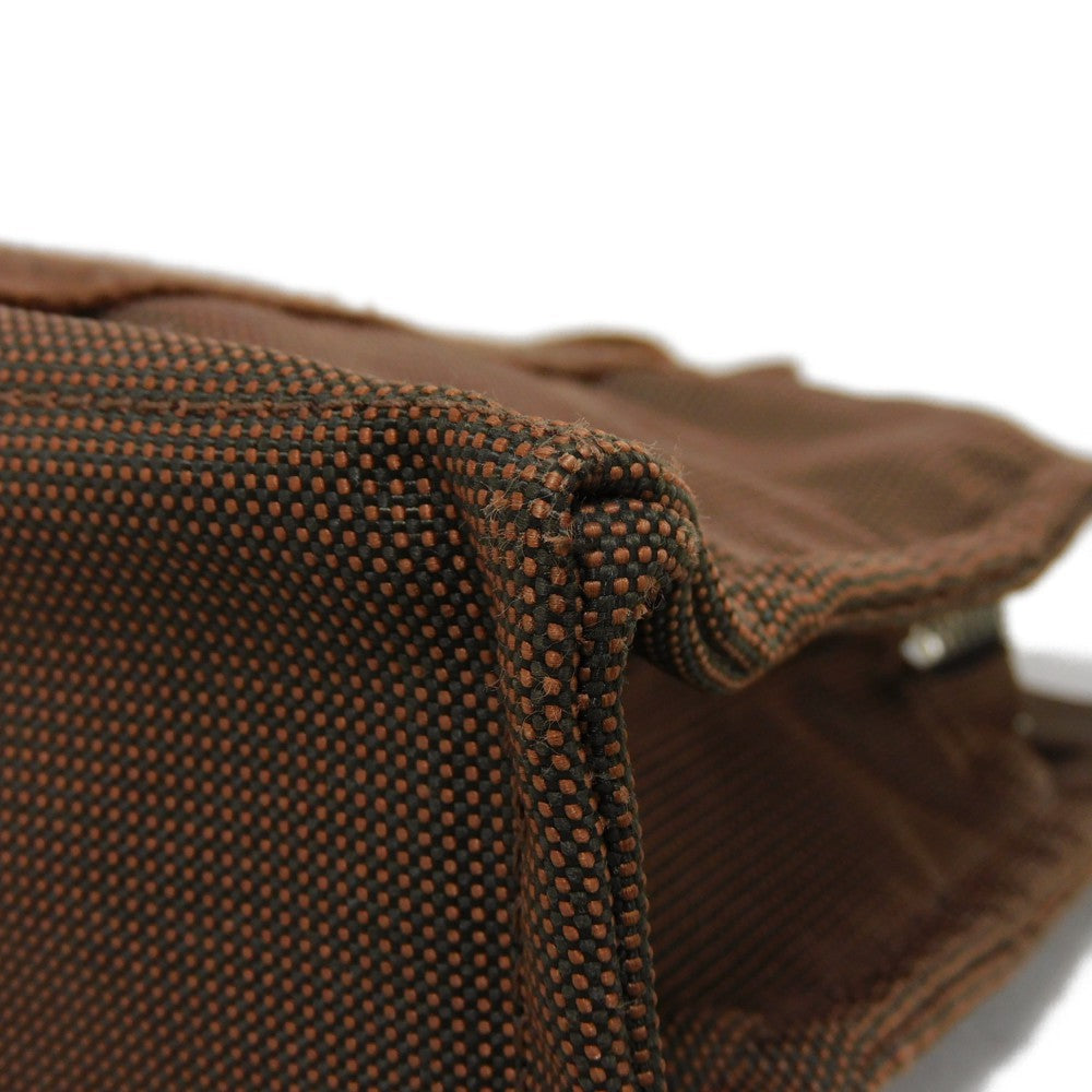 HERMES Tote Bag Nylon canvas (polyamide x polyester) Brown Serie button Her Line PM Tote mens(Unisex) Used