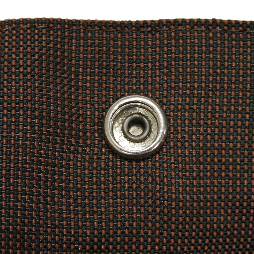 HERMES Tote Bag Nylon canvas (polyamide x polyester) Brown Serie button Her Line PM Tote mens(Unisex) Used