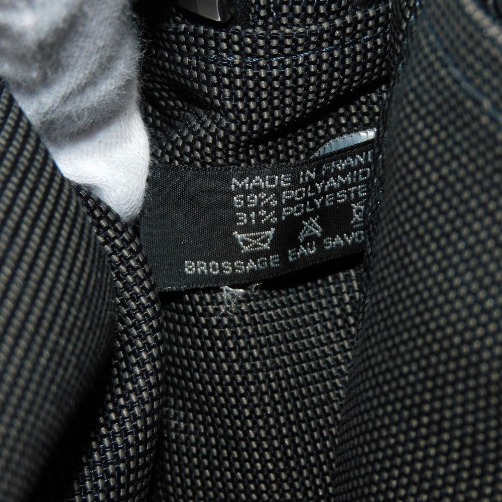 HERMES Tote Bag Nylon canvas (polyamide x polyester) Dark gray Serie button Her Line PM Tote mens(Unisex) Used