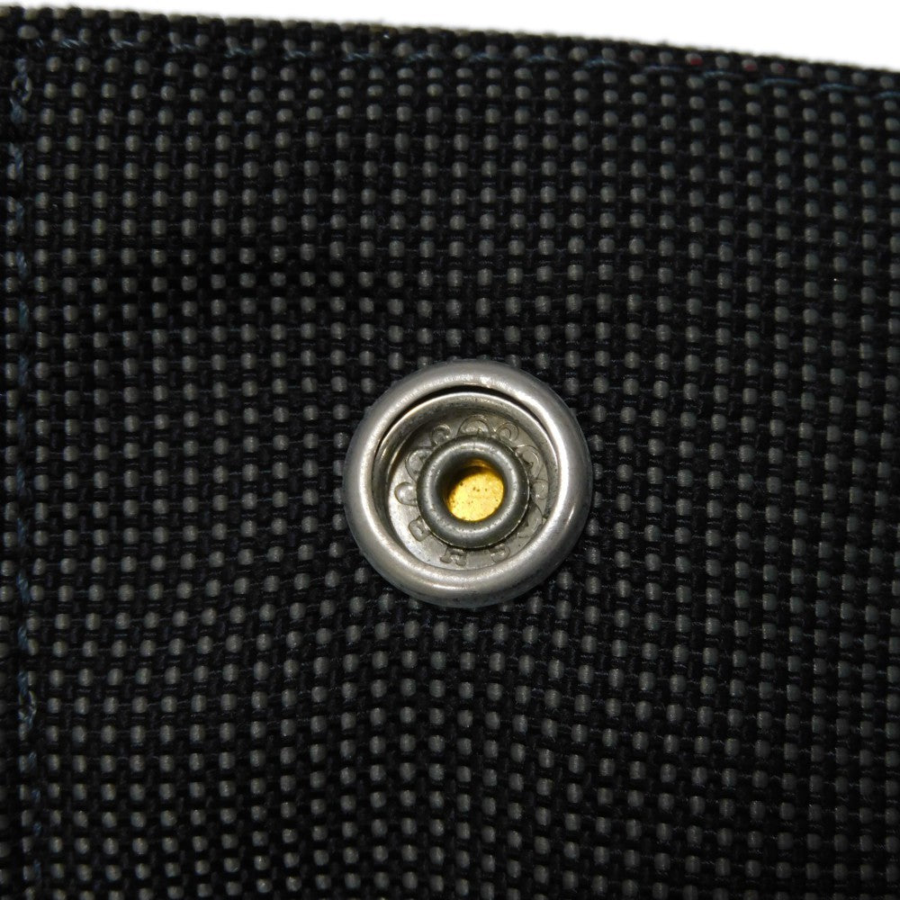HERMES Tote Bag Nylon canvas (polyamide x polyester) Dark gray Serie button Her Line PM Tote mens(Unisex) Used