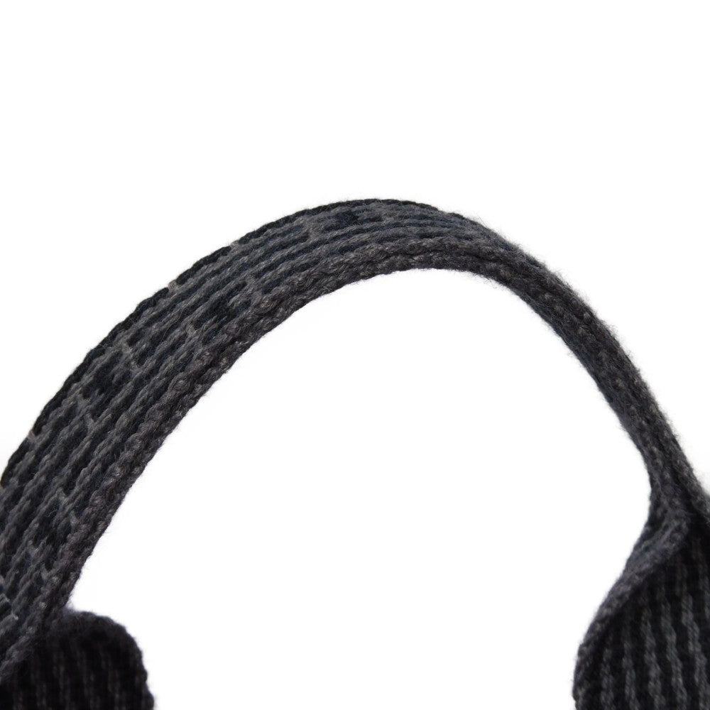 HERMES Tote Bag Nylon canvas (polyamide x polyester) Dark gray Serie button Her Line PM Tote mens(Unisex) Used