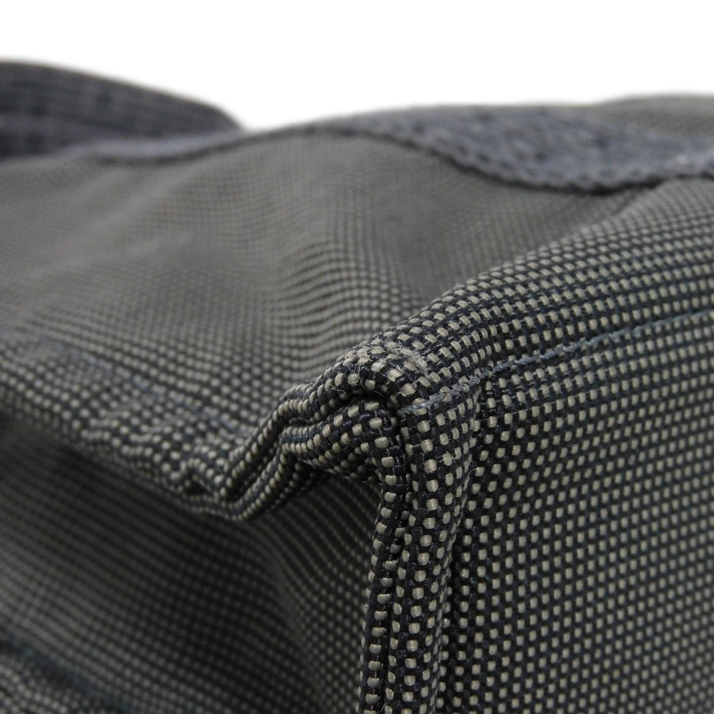 HERMES Tote Bag Nylon canvas (polyamide x polyester) Dark gray Serie button Her Line PM Tote mens(Unisex) Used