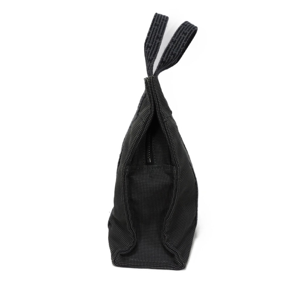 HERMES Tote Bag Nylon canvas (polyamide x polyester) Dark gray Serie button Her Line PM Tote mens(Unisex) Used