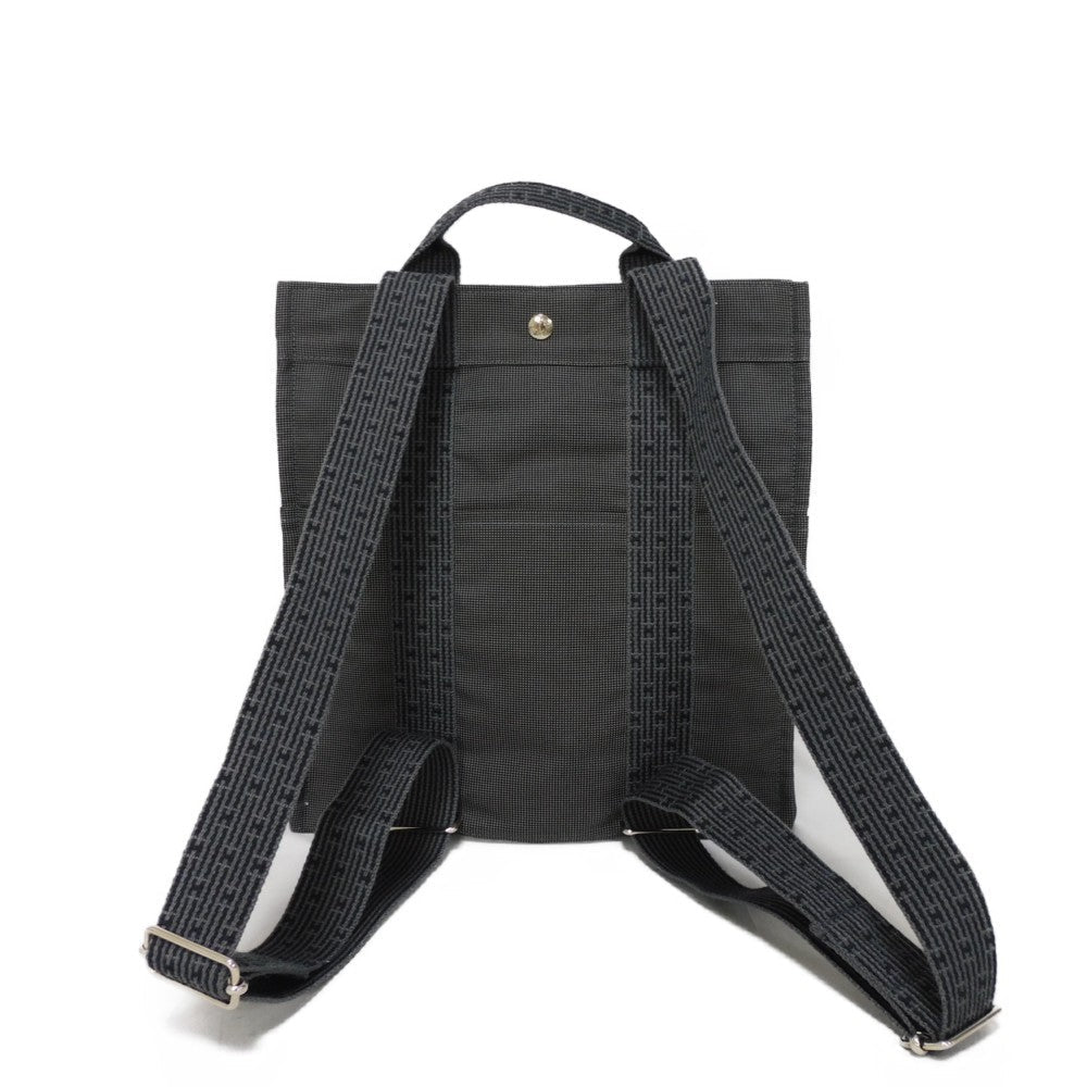 HERMES Backpack Nylon canvas (polyamide x polyester) Dark gray Serie button Her Line ad MM Women(Unisex) Used
