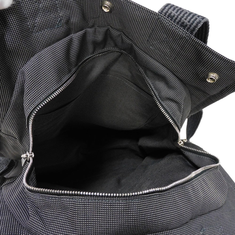 HERMES Backpack Nylon canvas (polyamide x polyester) Dark gray Serie button Her Line ad MM Women(Unisex) Used