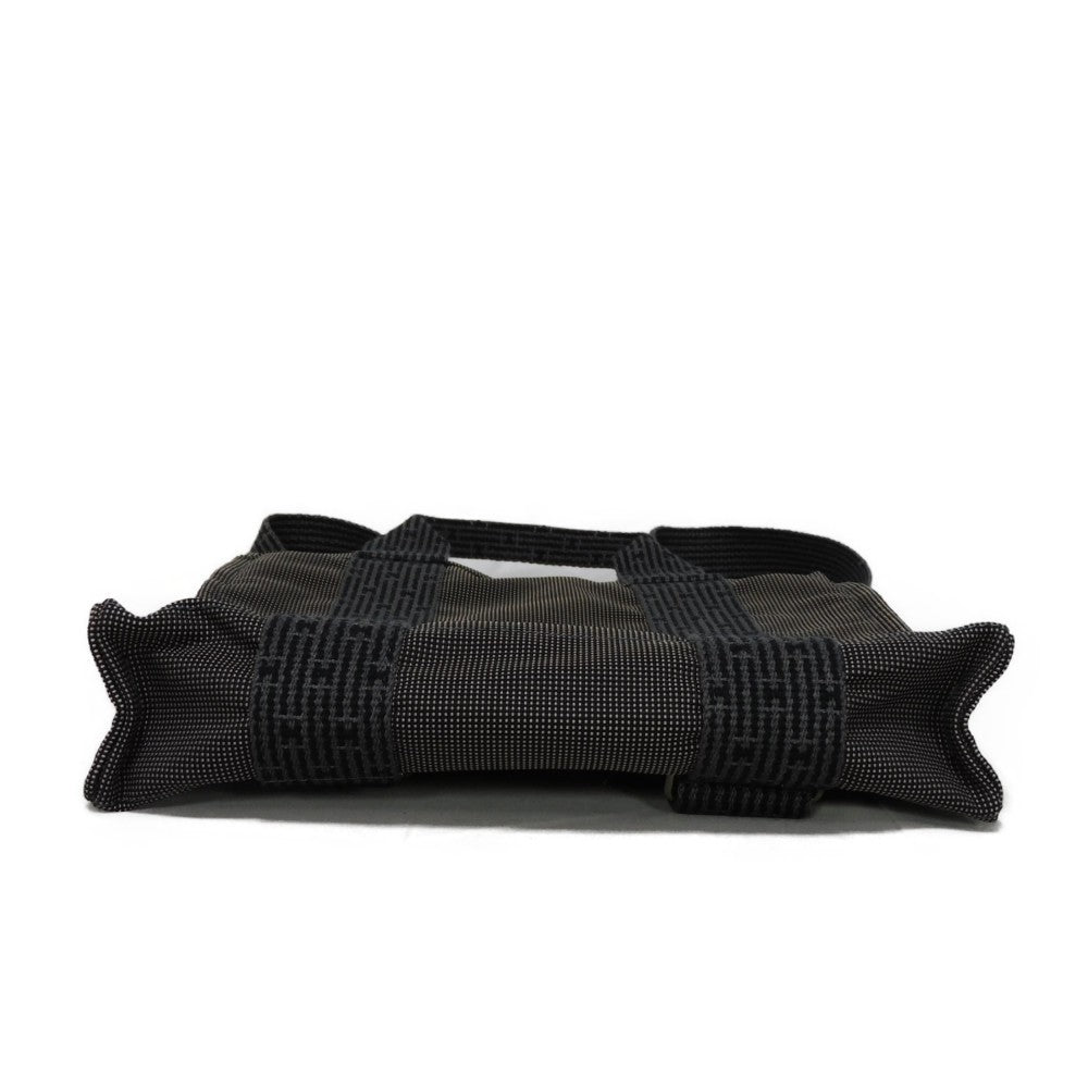 HERMES Backpack Nylon canvas (polyamide x polyester) Dark gray Serie button Her Line Sac Ad PM Women(Unisex) Used