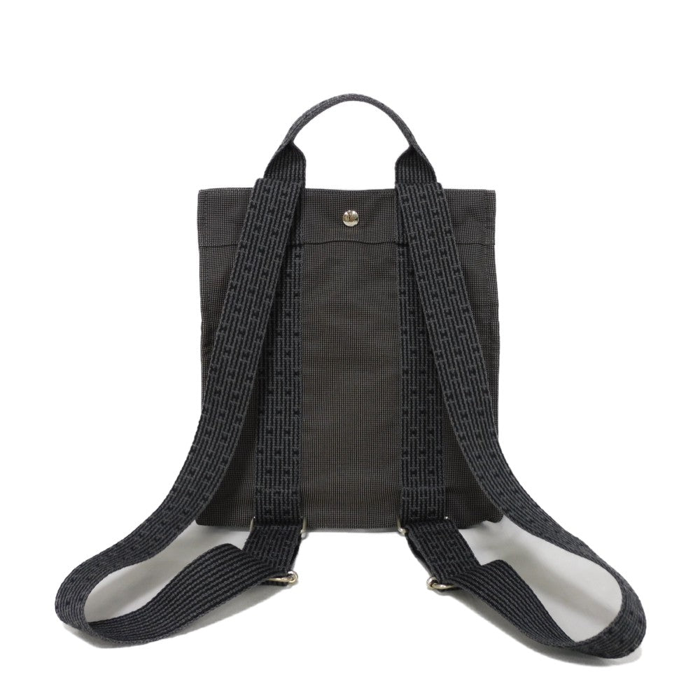 HERMES Backpack Nylon canvas (polyamide x polyester) Dark gray Serie button Her Line Sac Ad PM Women(Unisex) Used