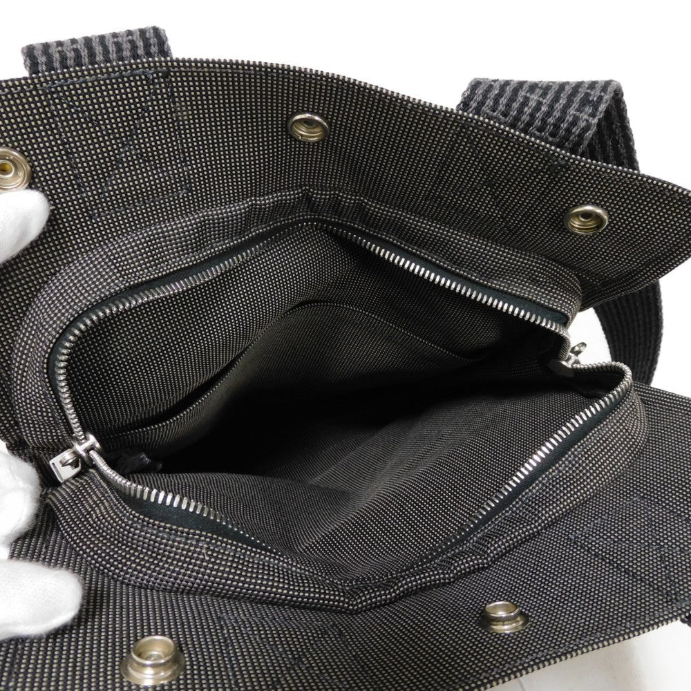 HERMES Backpack Nylon canvas (polyamide x polyester) Dark gray Serie button Her Line Sac Ad PM Women(Unisex) Used