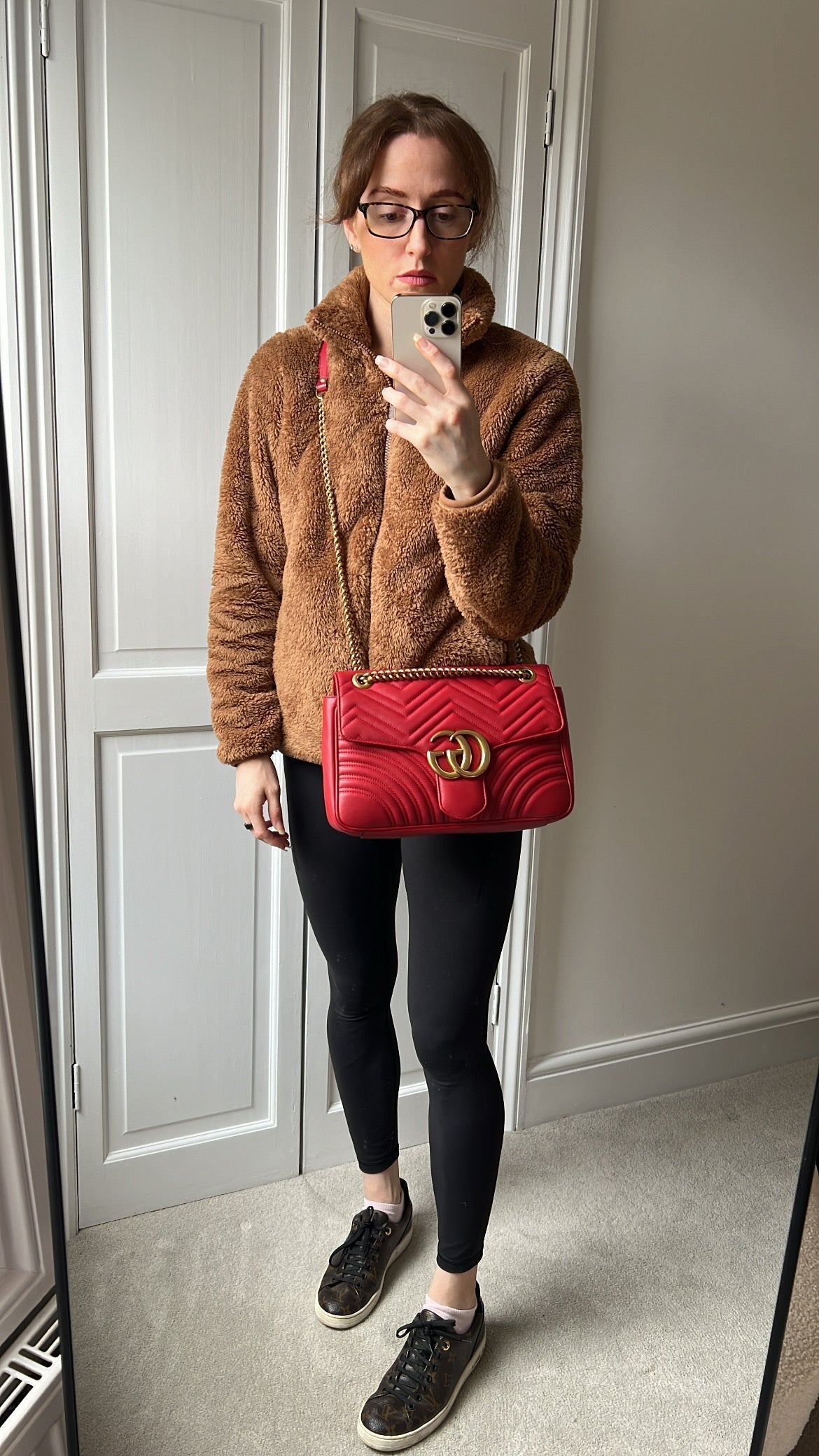 Gucci GG Hibiscus Red Marmont Medium Shoulder Bag (RRP £2,340)