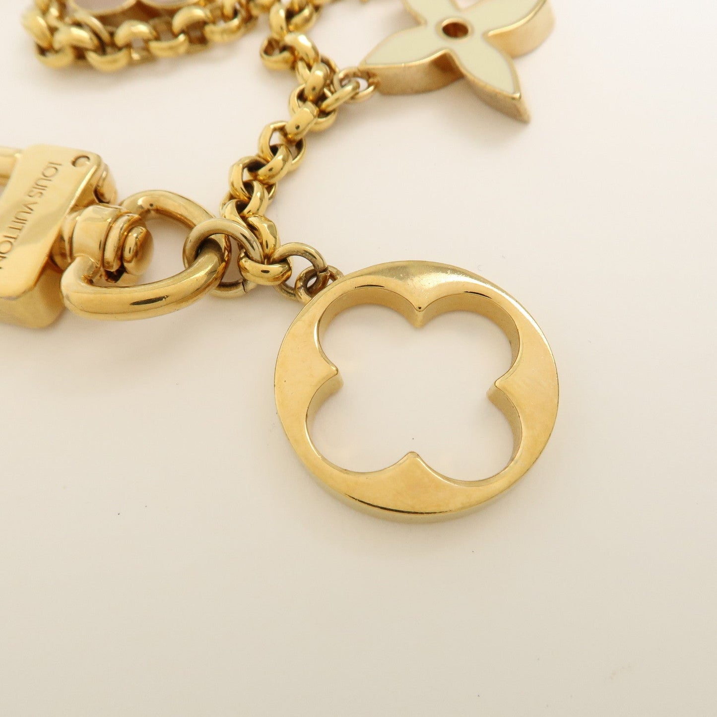 Louis Vuitton  Chain Fleur de Monogram LV Logo Bag Charm M65111